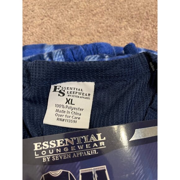 Essential Loungewear By Seven Apparel 2-Piece Pajama Set Mens Size XL Warm Cozy - Picture 6 of 6